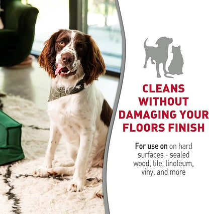 Nature's Miracle Hard Floor Cleaner, 24 Ounces, Dual-Action Stain and Odor Remover Works to Remove Tough Pet Stains and Odors On Sealed Wood and Hard Floor Surfaces