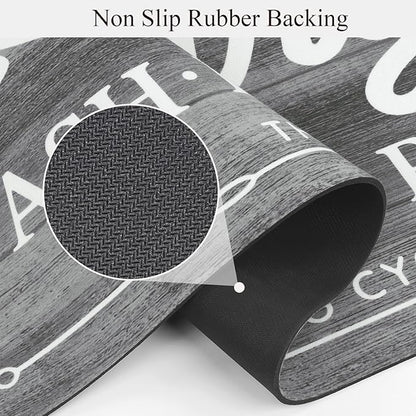 Pauwer Laundry Room Rug Runner 20"x60" Waterproof Rubber Laundry Mat Non Slip Kitchen Mats for Floor Washable Floor Mat Runner Rug for Farmhouse Mudroom Washroom Bathroom Decor