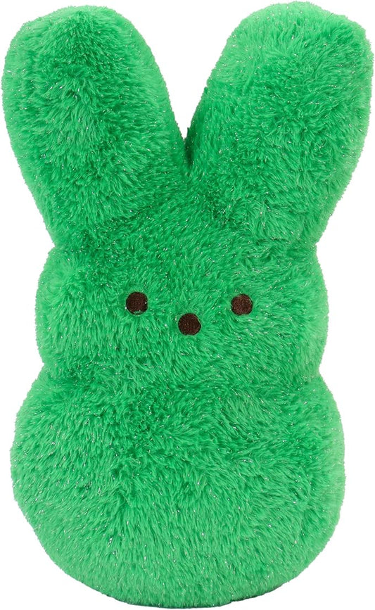 Animal Adventure | 15" Green Shaggy Bunny Peeps Plush | Easter Basket Stuffed Animals for Kids | Marshmallow Candy | Huggable Ultra Soft Plushie Stuffers Buddy Toy | Collectable Gifts | Aged 3+