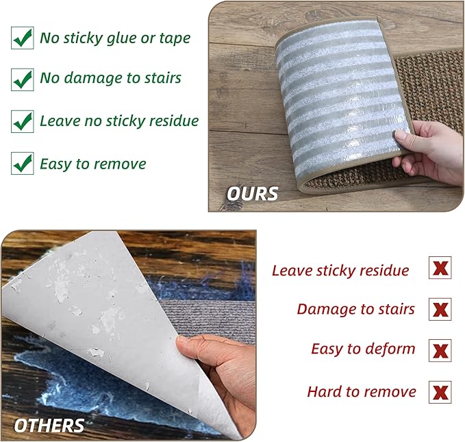 BEQHAUSE Stair Treads for Wooden Steps 28inX9in, Carpet Stair Treads Non Slip Indoor, Machine Washable Stair Runners for Kids Elders and Pets, Carpet for Stair Rugs Mat, TPE Backing, 4pcs, Taupe