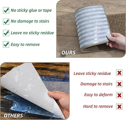 BEQHAUSE Stair Treads for Wooden Steps 28inX9in, Carpet Stair Treads Non Slip Indoor, Machine Washable Stair Runners for Kids Elders and Pets, Carpet for Stair Rugs Mat, TPE Backing, 4pcs, Taupe