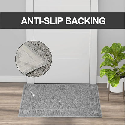 Cat Litter Mat, Litter Trapping Mat Soft on Kitty Paws, 35" x 24" Kitten Litter Box Mat for Cleaner Floors, Waterproof, Easy Clean, Durable Large Size Cat Litter Pad for Kitten.