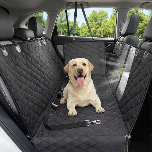 Victoper Dog Car Seat Cover, Heavy Durable Dog Seat Cover for Back Seat, 100% Waterproof Scratch Proof Nonslip Dog Hammock for Car with Side Flap, Pet Back Seat Covers Large 60" W x 64" L