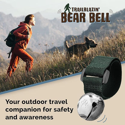Trailblazin' Bear Bell for Outdoor Safety, Camping, Hiking Essentials, Bike Bells, Backpacking & Dog Bell to Alert Wildlife, Off-Leash Tracking, Made in USA