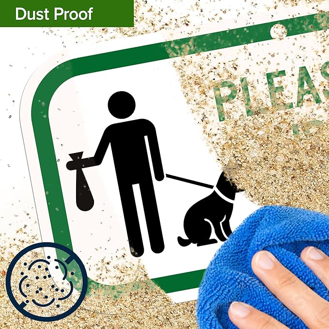 Please Clean Up After Your Pet Sign, 6" x 12" 0.40 Aluminum, Fade Resistance, Indoor/Outdoor Use, USA MADE By My Sign Center