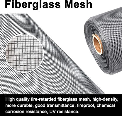NeatiEase Adjustable DIY Magnetic Window Screen Max 60” x 48” Fits Any Size Smaller with White Frame Fiberglass Mesh
