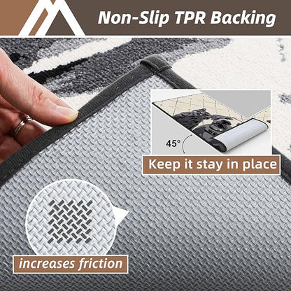 COSY HOMEER Dog Door Mat 24"x36" Dirt Trapper Entryway Rugs Absorbent Funny Welcome Mat Washable Non Slip Entry Rugs,Grey