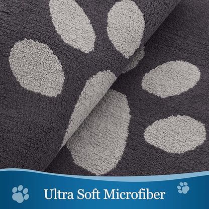 Buganda Dog Door Mat for Muddy Paws, Absorbent Dirt Trapper Washable Indoor Doormats, Non Slip Low-Profile Mud Mat for Dogs, Front Entrance Doormat for Inside Floor (47x32 Inches, Dark Grey)