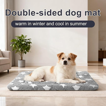 Dog Bed Mat, Reversible Crate Pads for Small/Medium/Large Dogs & Cats Sleeping, Portable & Soft, Dog Beds Crate Pad M(30"*20"*1.5")