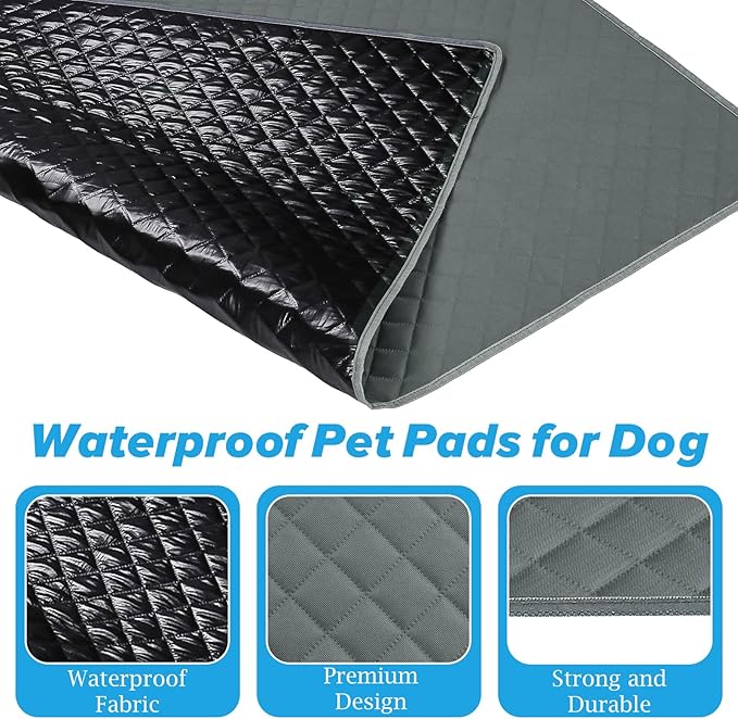 Washable Pee Pads for Dogs 72"×72" Reusable Puppy Pads Extra Large, Waterproof Pet Training Pads Leakage Non-Slip, Dog Pee Pads Whelping Pads for Playpen, Crate, Sofo, Car, Bed