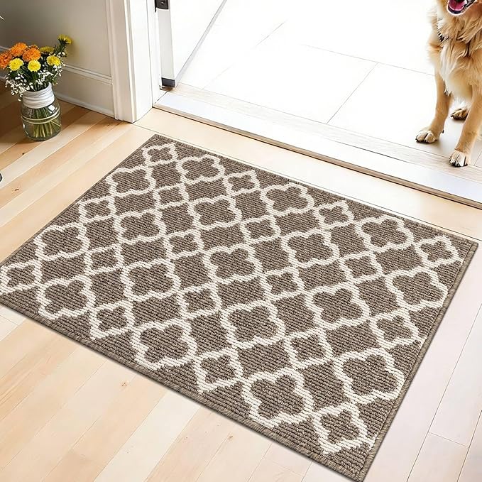 U'Artlines Indoor Door Mat 2×3 ft, Non-Slip Washable Doormats, Dirt Resistant Absorbent Low Profile Floor Mats and Rugs for Front Back Door, Entryway