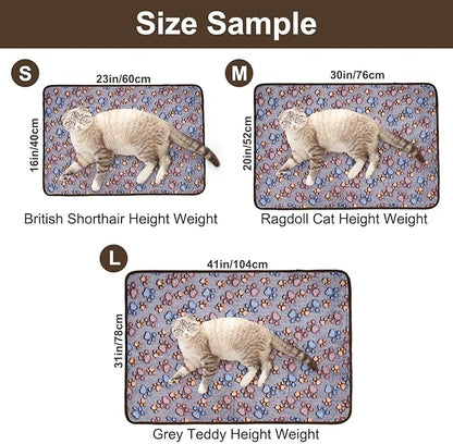 Dono 1 Pack 3 Pink Dog Blankets for Small Dogs, Soft Fluffy Paw Print Pattern Fleece Pet Blanket Warm Sleep Mat, Puppy Kitten Blanket Doggy Mat for Small Dogs Girl -23 * 16in