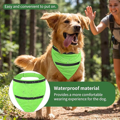 2-Pack Reflective Dog Scarf, High Visibility Pet Collar Adjustable Dog Bandanas with Closure, Hunting Vest Gear for Night Walking, Camping, and Outdoor Activities, Fits Neck Size 16-20.5 Inches