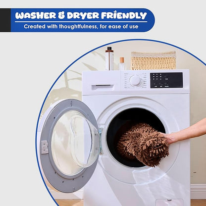 Microfiber Dog Bath Towel – Super Absorbent Dog Towels for Drying Dogs Large & Small, Quick Dry Pet Towel with Hand Pockets, Soft & Durable Puppy Towel, Machine Washable – Coffee