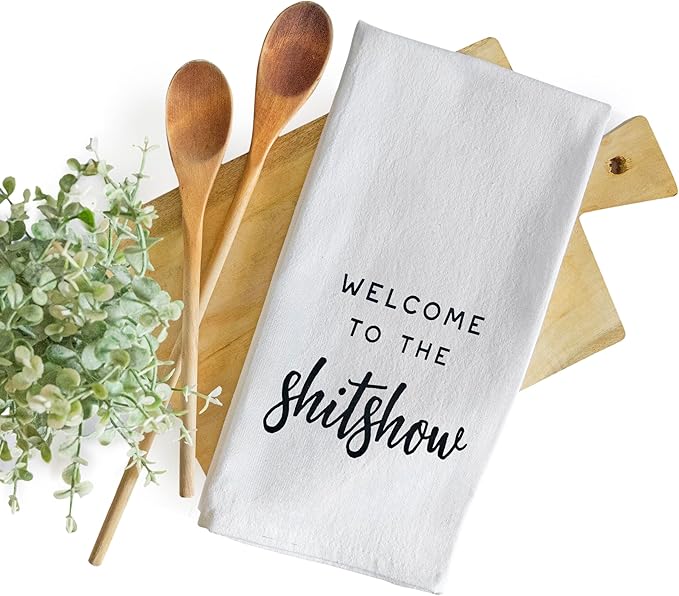 MAINEVENT Welcome to The Show Kitchen Towel 18x24 Inch, Funny Dish Towel