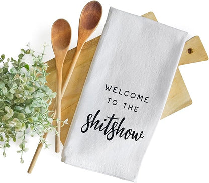 MAINEVENT Welcome to The Show Kitchen Towel 18x24 Inch, Funny Dish Towel