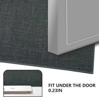 Ultra Thin Indoor Door Mat, Low-Profile Door Mats Indoor Entrance, Non-Slip Natural Rubber Backing Doormat, Washable Entryway Doormats, Fade Resistant Dirt Trapper for Kitchen, 17''x29'', Grey