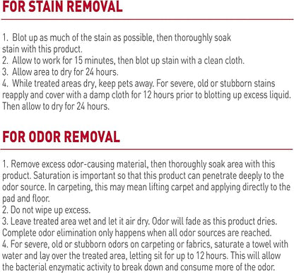 Nature's Miracle Dog Stain and Odor Remover,Everyday Mess Enzymatic Formula,24 fl oz,(Pack of 2)