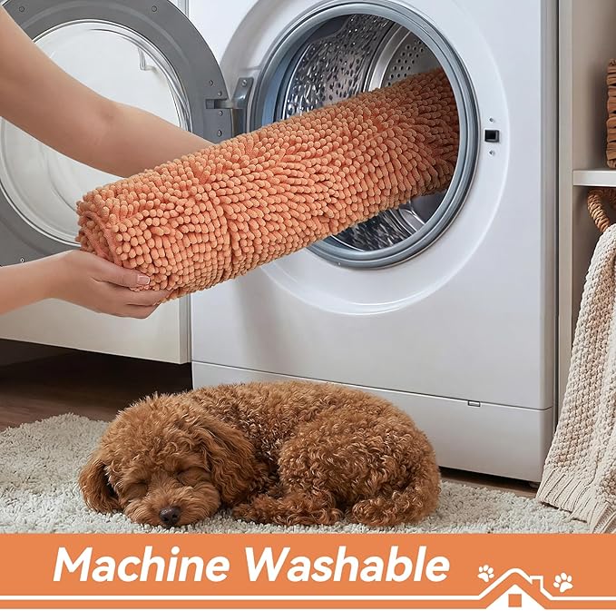 Bcoimo Super Absorbent Dog Door Mat, 30"*20" Anti Slip Mat for Muddy Paws, Pet Rugs for Dirty Paws Washable That Absorbs Moisture and Dirt, for Dog Cage and Pet Resting Carpet