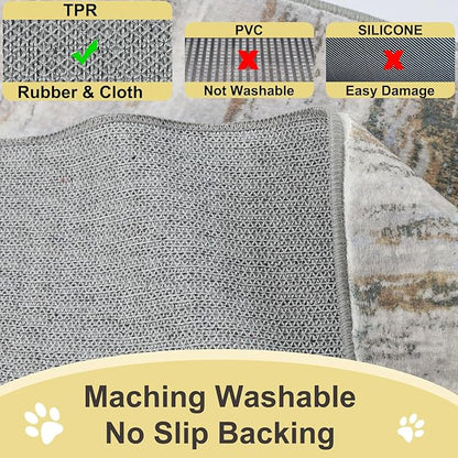 COMSLE Door Mat Soft Absorbent Indoor Front Entryway Rug Machine Washable Entrance Mats for Muddy Paws for Muddy Paws Non Slip Throw Rugs 24" x 48" Doormat for Inside Foyer Bedroom - Yellow