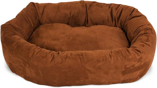 Majestic Pet Villa 32 Inch Shredded Memory Foam Dog Bed for Medium Sized Dog 32x23x7 Inch–Orthopedic Pet Bed - Washable Medium Puppy Mat with Head Support-Storm
