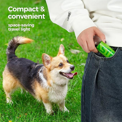 Compostable poop bags for dogs Extra 20% Thicker Biodegradable dog poop bags rolls Leak-proof,Lavender Scented Pet Waste Bags Made From Cornstarch(8 Rolls,120Bags)