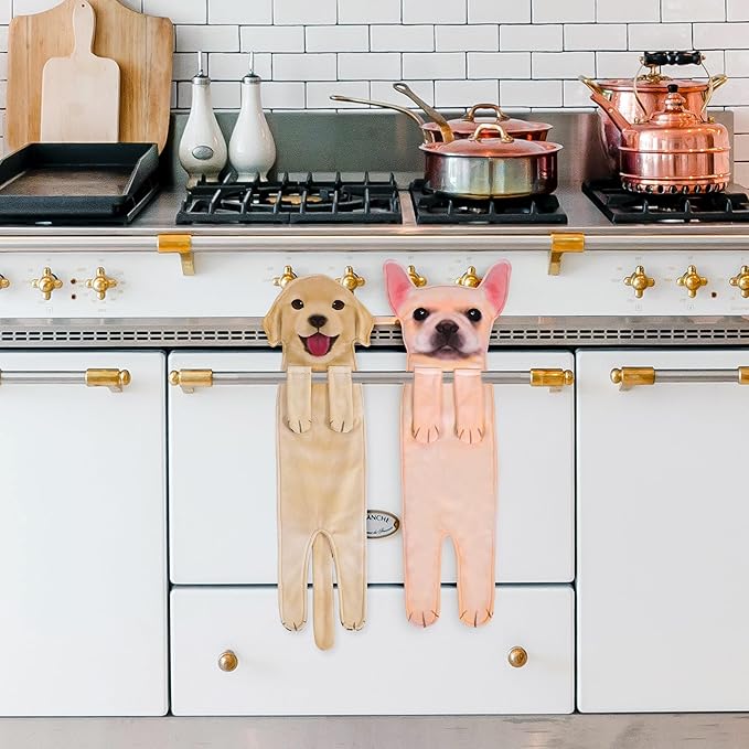 French Bulldog Funny Dog Hand Towels for Kitchen Bathroom - Dog Mom Dad Gifts for Women Dad Teens Kids-Unique Easter Mothers Fathers Days Valentines Housewarming Birthday Gifts for Animals Lovers