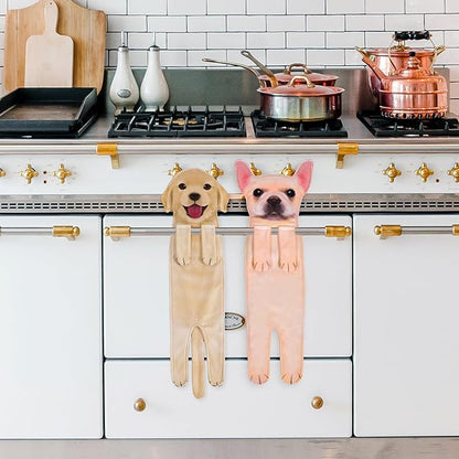 French Bulldog Funny Dog Hand Towels for Kitchen Bathroom - Dog Mom Dad Gifts for Women Dad Teens Kids-Unique Easter Mothers Fathers Days Valentines Housewarming Birthday Gifts for Animals Lovers