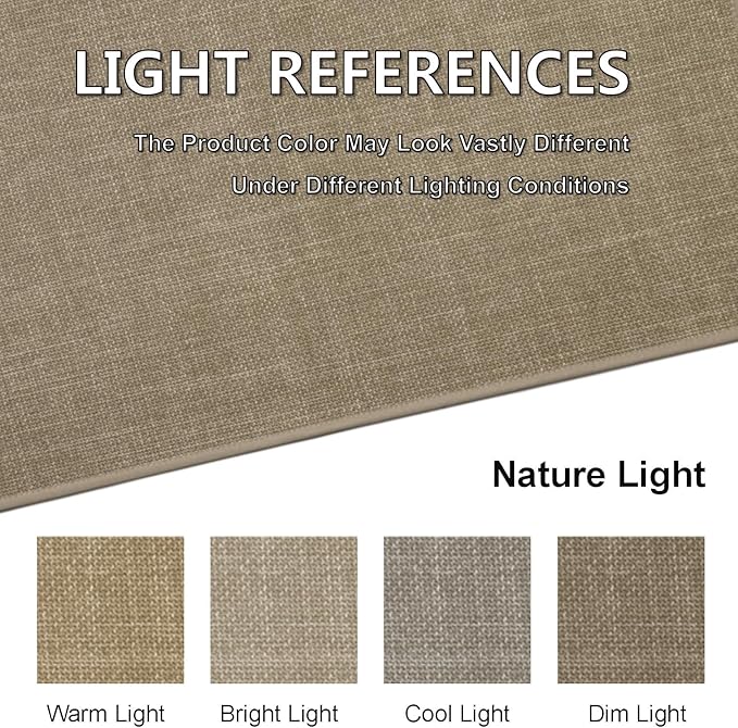 Ultra Thin Indoor Door Mat, Non-Slip Natural Rubber Backing Inside Doormat, Washable, Low-Profile Entrayway Mats, Durable Dirt Trapper for Various Entrance, 29''X17'', Brown