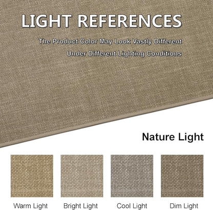 Ultra Thin Indoor Door Mat, Non-Slip Natural Rubber Backing Inside Doormat, Washable, Low-Profile Entrayway Mats, Durable Dirt Trapper for Various Entrance, 29''X17'', Brown