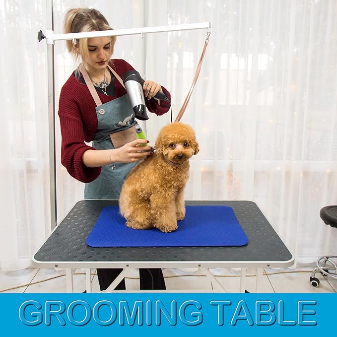 Seagull Multipurpose Foam Rubber Pet Grooming Table Mat 16 x 24 Inch Dog Grooming Mat for Table Cat Grooming Mat Dog Bath Mat Pet Vet Mat Non Slip Soft Waterproof Blue