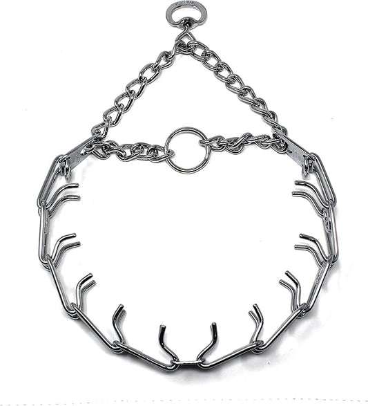 Herm Sprenger Prong Dog Training Collar Ultra-Plus Chrome Plated Steel Pet Pinch Collar No-Pull Collar for Dogs Anti Pull Training Collar Made in Germany 4mm x 25in Large