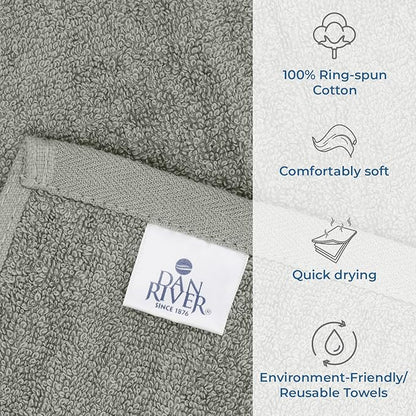 DAN RIVER Dog Towel - Pack of 1, 100% Cotton, 20x40, Ultra Soft 450 GSM, Super Absorbent & Quick Drying Towel for Dogs, Cats, and Other Pets, High Rise.