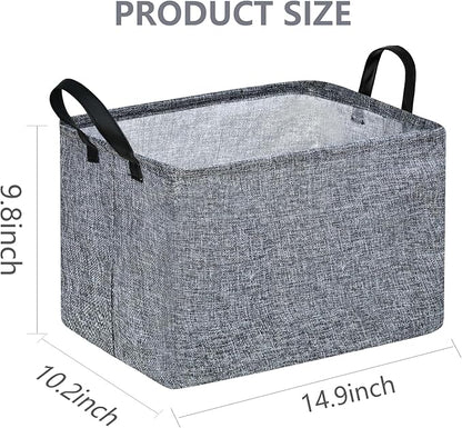 Rec Box Hamper Storage Basket Collapsible Organizer Bin Gift Shelf Baskets for Home and Kitchen Storage