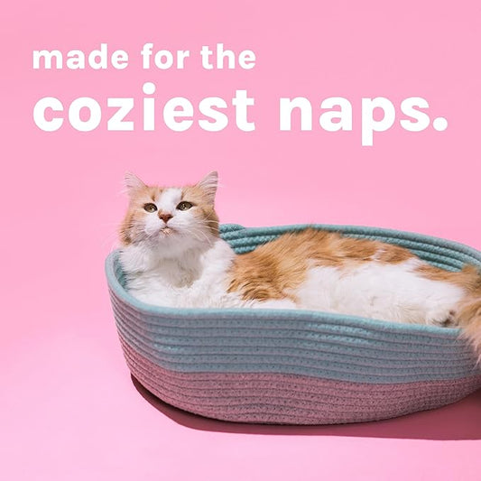 Kitty City Cat Bed, Cotton, 14"W x 19"L x 5"H