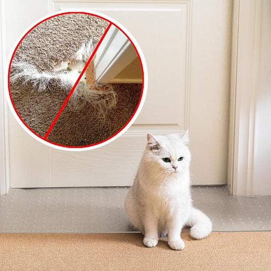Uross Carpet Protector for Pets 3.28FT-Cat Carpet Protector for Doorway, Anti Cat Scratch Plastic Mat, Under Door Cat Scratch Floor Protector Carpet Scratch Stopper