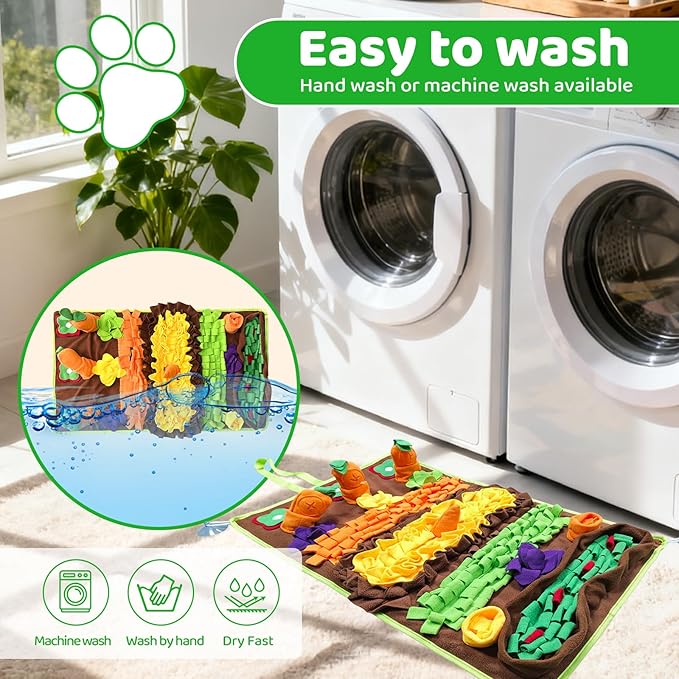 Snuffle Mat for Dogs Large Breed - Interactive Dog Toys for Boredom - Sniff mat - Mental Stimulation - Enrichment Toys- Slow Feed- Washable & Foldable (B)
