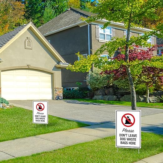 No Pets Allowed in Athletic Field Areas (3 Pack) Double Sided 9x12 Inches, Corrugated Plastic with Metal H Stake, Made in USA