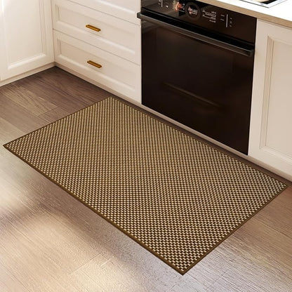 2x3 ft Indoor Door Mat Entryway Rug Non Slip Boho Woven Washable Small Area Rugs Runner, Front Entry Rug Entrance Doormat for Hall Porch Bathroom Kitchen Bedroom, Dark Brown/Coffee 24"x36"