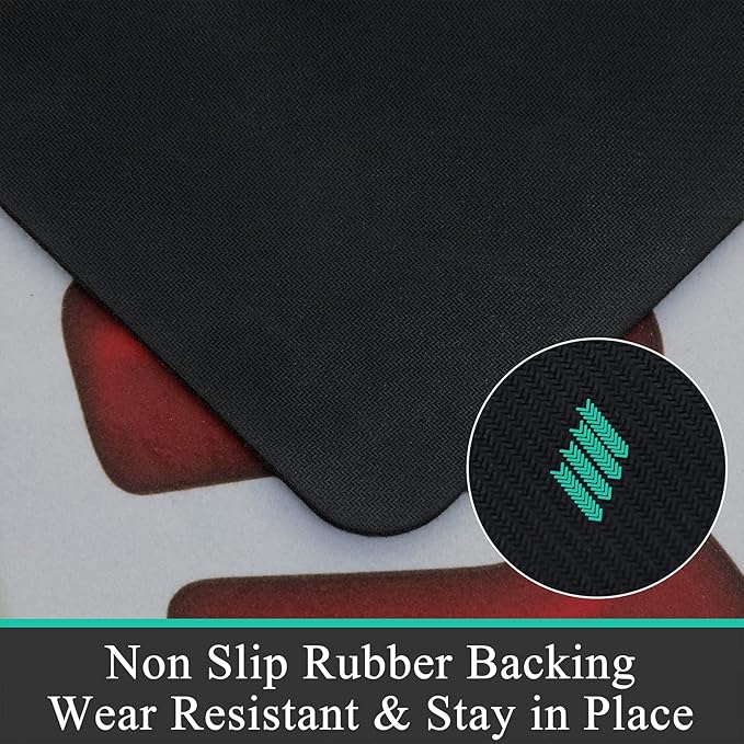 Pauwer Laundry Room Rug Runner 20"x60" Waterproof Rubber Laundry Mat Non Slip Kitchen Mats for Floor Washable Floor Mat Runner Rug for Farmhouse Mudroom Washroom Bathroom Decor