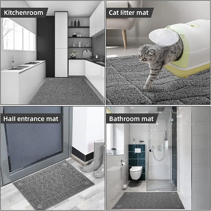 Cat Litter Box Mat, 35" x 24" Large Kitty Litter Trapping Mat Keep Floor Clean, Litter Box Mat Scatter Control, Waterproof, Easy to Clean, Durable Large Size Litter Mats for Floor