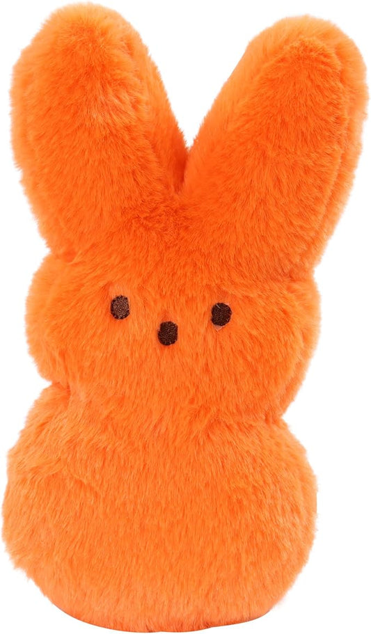 Animal Adventure | 9" Bright Orange Shaggy Bunny Peeps Plush | Easter Basket Stuffed Animals for Kids | Marshmallow Candy | Huggable Soft Plushie Stuffers Buddy Toy | Collectable Gifts | Aged 3+