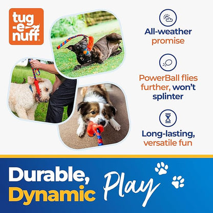 Tug-E-Nuff Fauxtastic PowerBall Bungee, Durable, Faux-Fur Fetch & Tug of War Dog Toy with Rubber Ball, Interactive Dog Tug Toys for Training Small, Medium, Large Dogs, 25 in, Pink Pattern