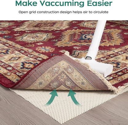 BAGAIL BASICS Non Slip Rug Pad Gripper 2 x 8 Feet Extra Thick Carpet Pads for Area Rugs and Hardwood Floors, Keep Your Rugs Safe and in Place