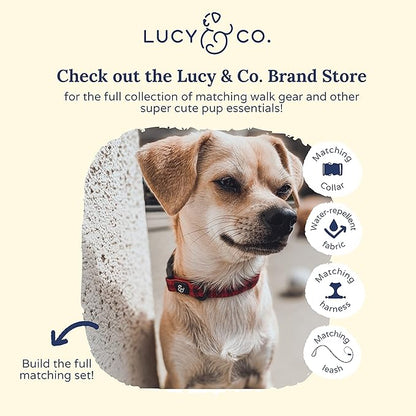 Lucy & Co. Holly Jolly Dog Poop Bag Holder - Cute Designer Pet Waste Bag Dispenser, One Size, Red Buffalo Plaid