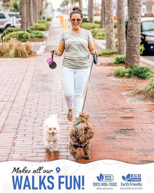 lesotc Dog Water Bottle, Portable Pet Dispenser with Water Bowl, Leak Proof Pet Travel Squeeze Bottle, Puppy Essentials Dog Stuff Accessories for Outdoor Walking, Hiking, Camping
