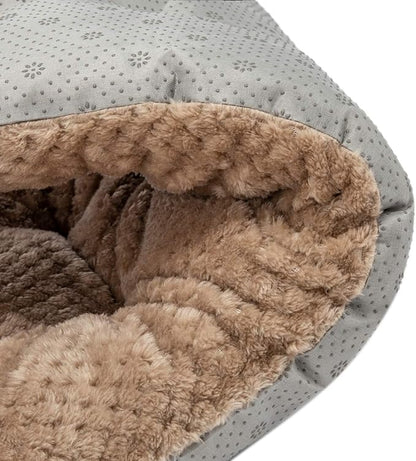 Fuzzy Deluxe Pet Beds, Super Plush Dog or Cat Beds Ideal for Dog Crates, Machine Wash & Dryer Friendly (15" x 23", S-Mocha)