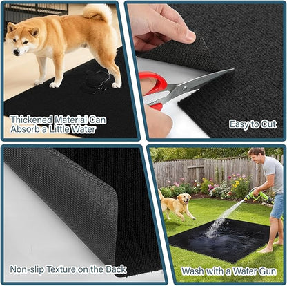 32" X 50" X 0.23'' Mat for Under Dog Crate Waterproof Non-Slip Kennel Mat to Protect Floors Large Absorbs Urine Reusable Dog Playpen Mat