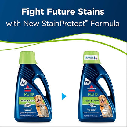 Bissell 2X Pet Stain & Odor Full Size Machine Formula,60 ounces,99K52,(Pack of 2)