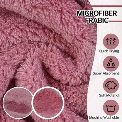 Magic Sticker & Belly Strap Dog Drying Coat, Microfibre Material Fast Drying Super Absorbent Towel, Dog Robes for After Bath - Small to Large